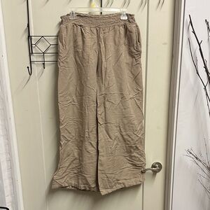 A New Day Tan Linen Pants XL